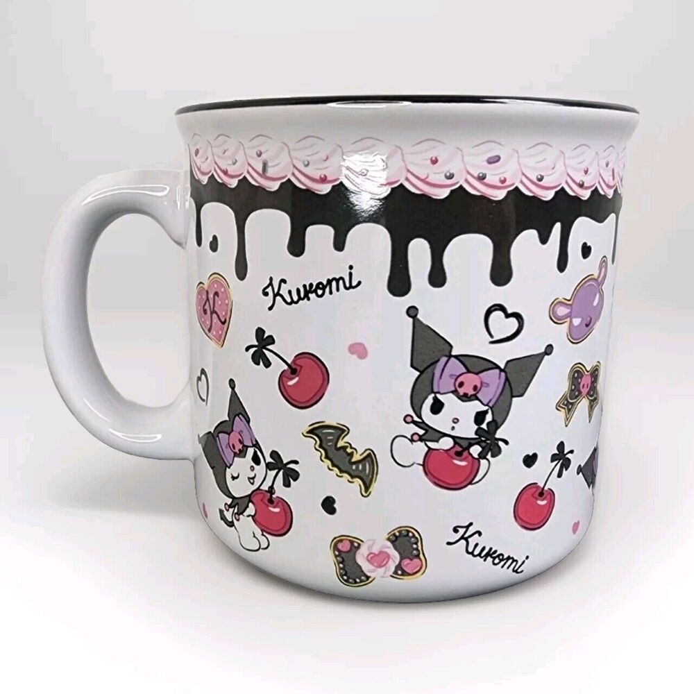 NEW Sanrio Hello Kitty Kuromi Cherry Cake 20oz Ceramic Mug